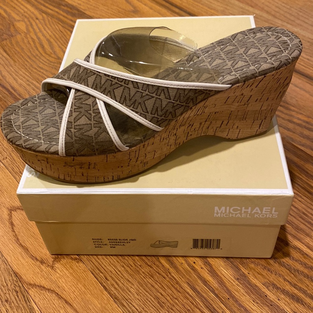 Bamboo wedge heeled sandals